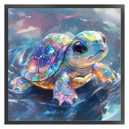 Colored Turtle - Stamped Cross Stitch 20*20CM