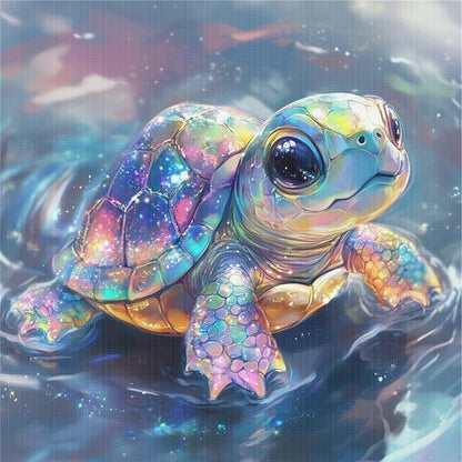 Colored Turtle - Stamped Cross Stitch 20*20CM