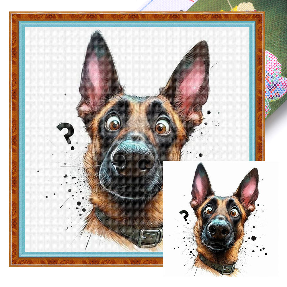 Puppy - Stamped Cross Stitch 20*20CM