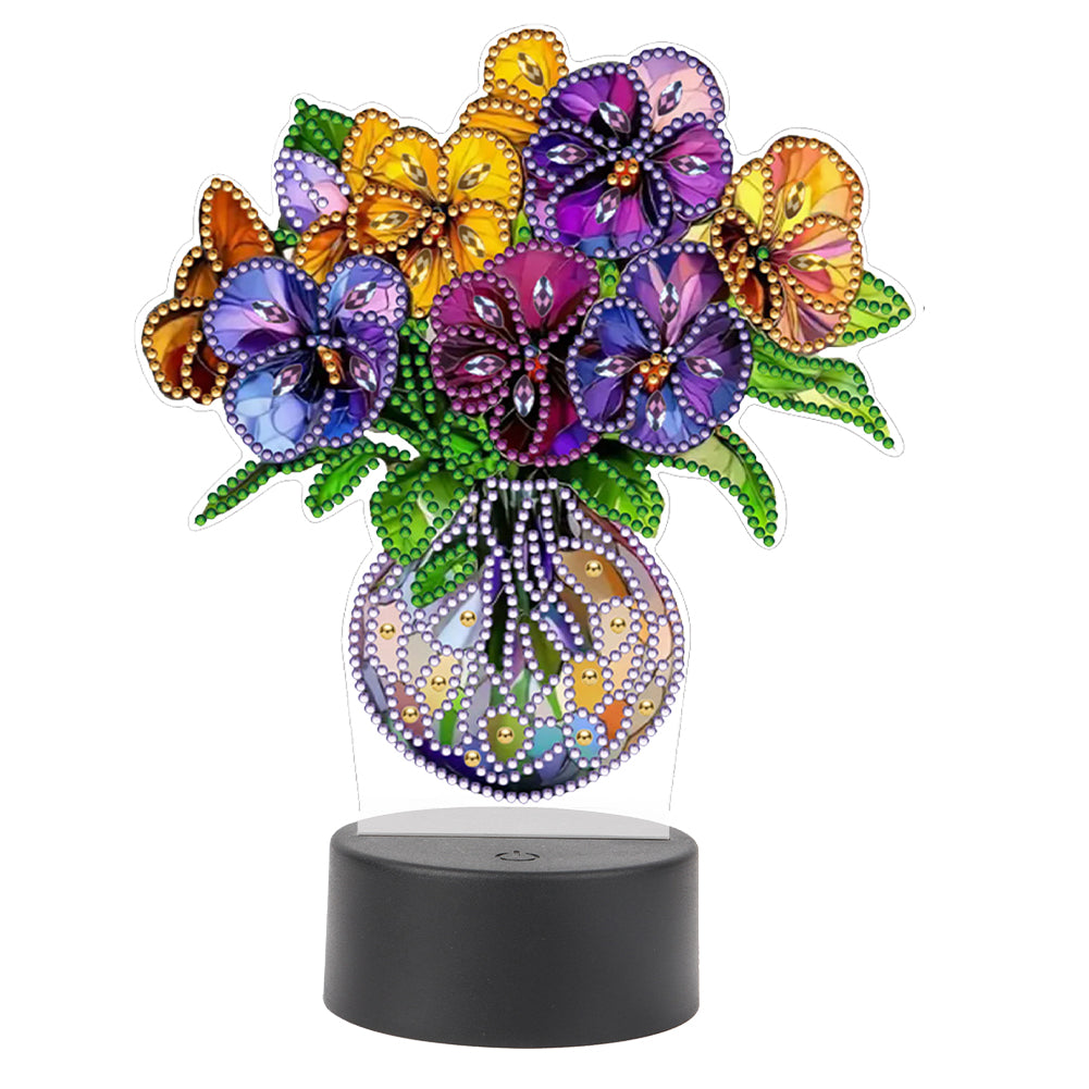 Acrylic Double Sided Butterfly Tree Of Life Rhinestones LED Light for Art Crafts