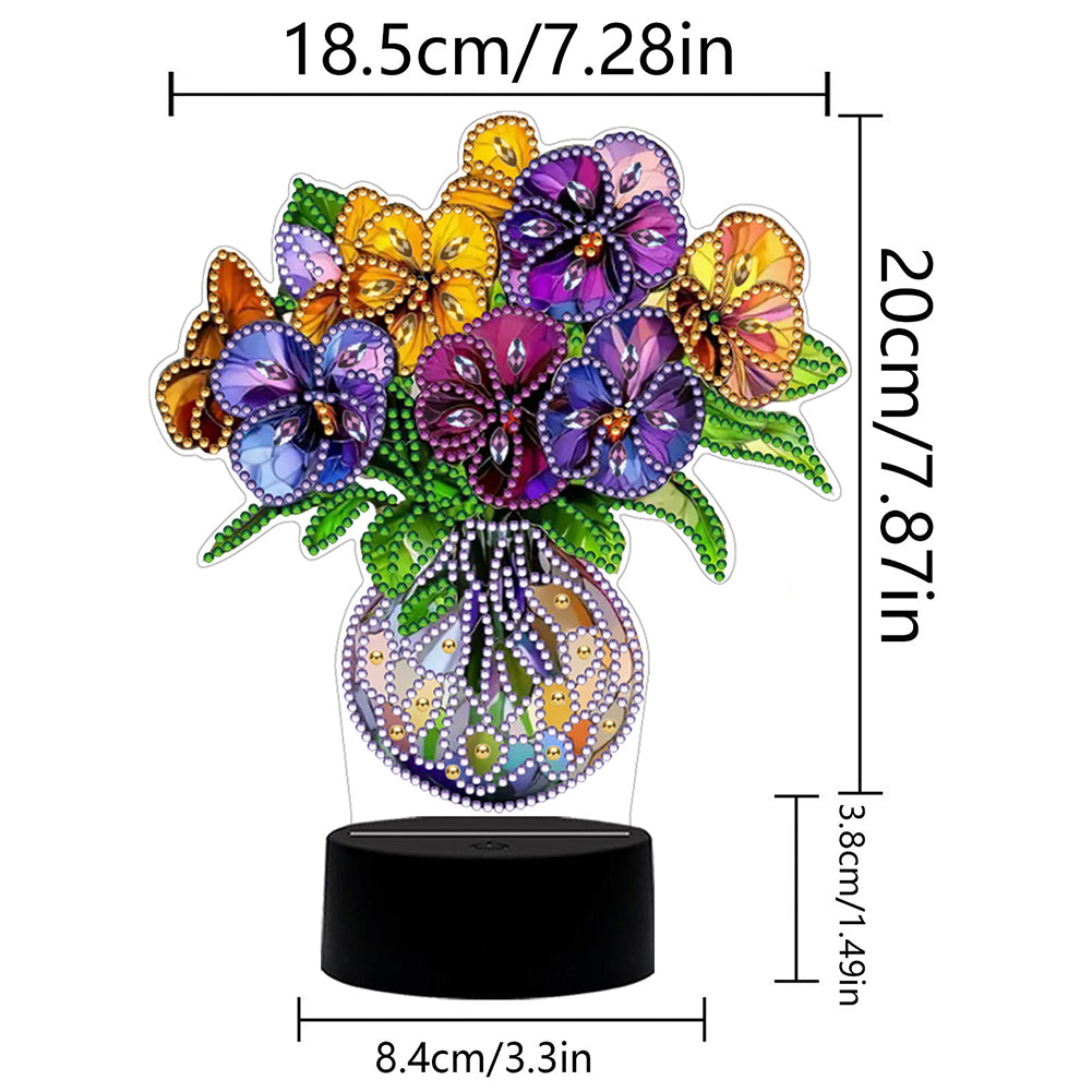Acrylic Double Sided Butterfly Tree Of Life Rhinestones LED Light for Art Crafts