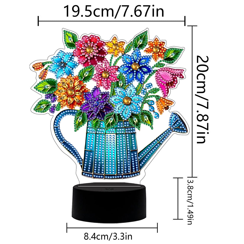 Acrylic Double Sided Butterfly Tree Of Life Rhinestones LED Light for Art Crafts