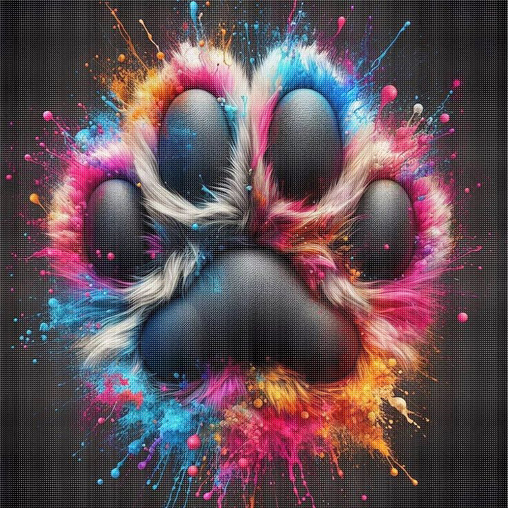 Paws - Stamped Cross Stitch 20*20CM