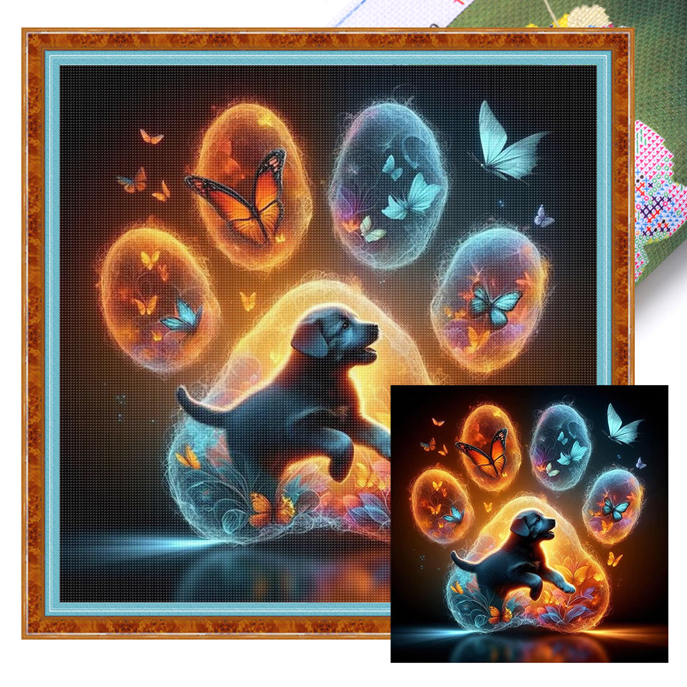 Puppy - Stamped Cross Stitch 20*20CM
