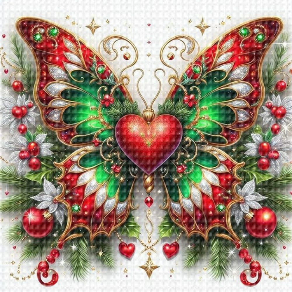Butterfly - Stamped Cross Stitch 25*25CM