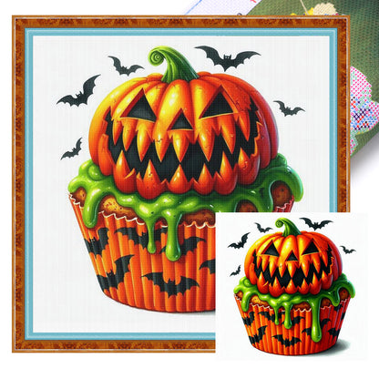 Pumpkin Cake - 11CT Stamped Cross Stitch 50*50CM