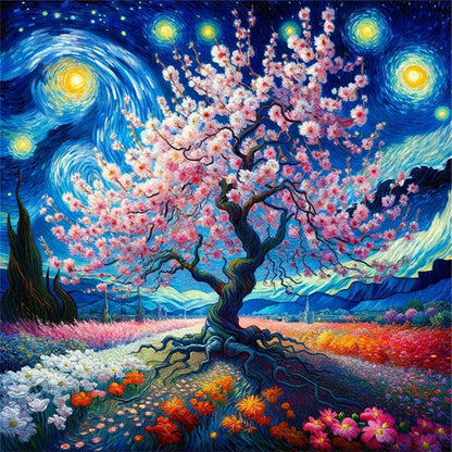 Starry Sky Scenery - 11CT Stamped Cross Stitch 50*50CM