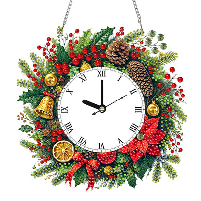 2D Flat DIY Rhinestone Diamond Art Clock Wall Pendants Diamond Clock Art Pendant