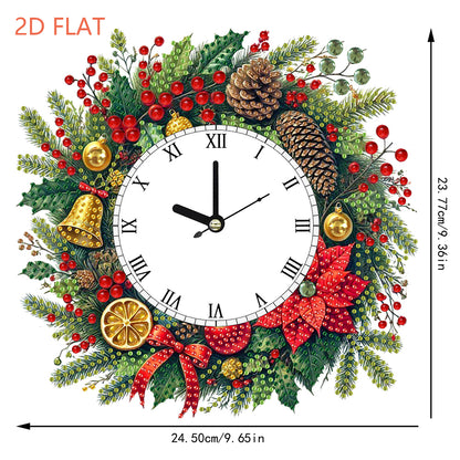 2D Flat DIY Rhinestone Diamond Art Clock Wall Pendants Diamond Clock Art Pendant