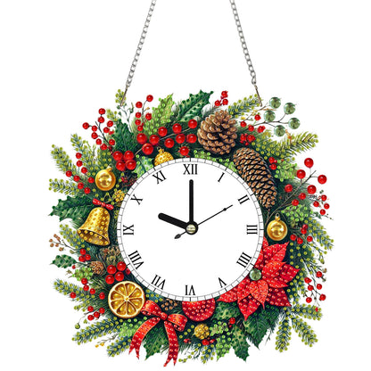 2D Flat DIY Rhinestone Diamond Art Clock Wall Pendants Diamond Clock Art Pendant