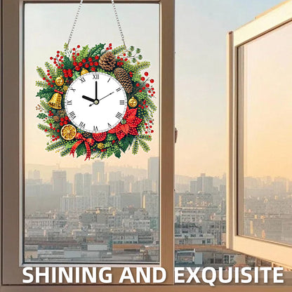 2D Flat DIY Rhinestone Diamond Art Clock Wall Pendants Diamond Clock Art Pendant