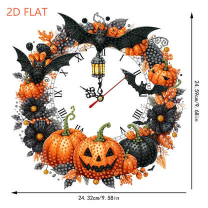 2D Flat DIY Rhinestone Diamond Art Clock Wall Pendants Diamond Clock Art Pendant