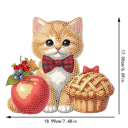 2D Flat Print Cat DIY Shaking Head Desktop Diamond Art Kits for Adults Beginner