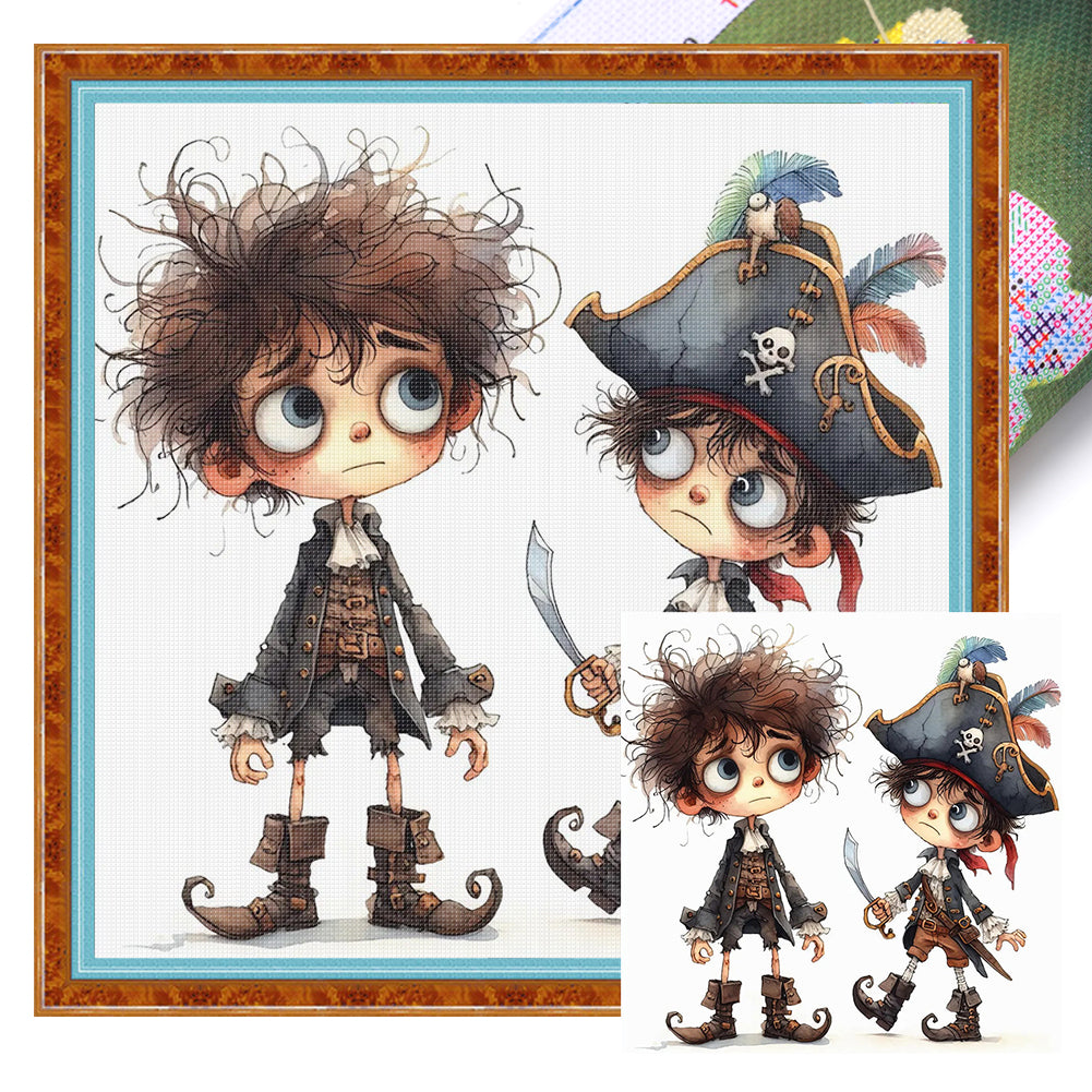 Pirate Boy - 11CT Stamped Cross Stitch 40*40CM