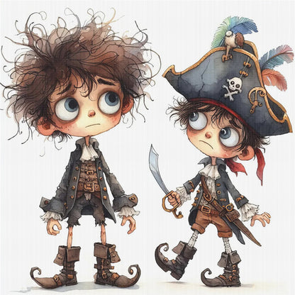 Pirate Boy - 11CT Stamped Cross Stitch 40*40CM