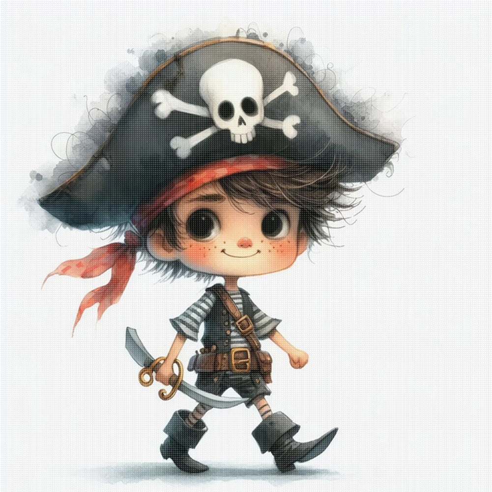 Pirate Boy - 11CT Stamped Cross Stitch 40*40CM