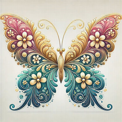 Butterfly - 11CT Stamped Cross Stitch 50*50CM