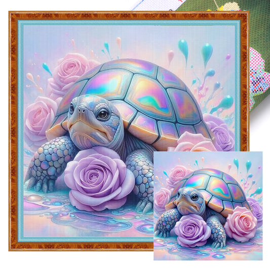 Colorful Turtle - 11CT Stamped Cross Stitch 40*40CM