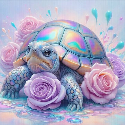 Colorful Turtle - 11CT Stamped Cross Stitch 40*40CM