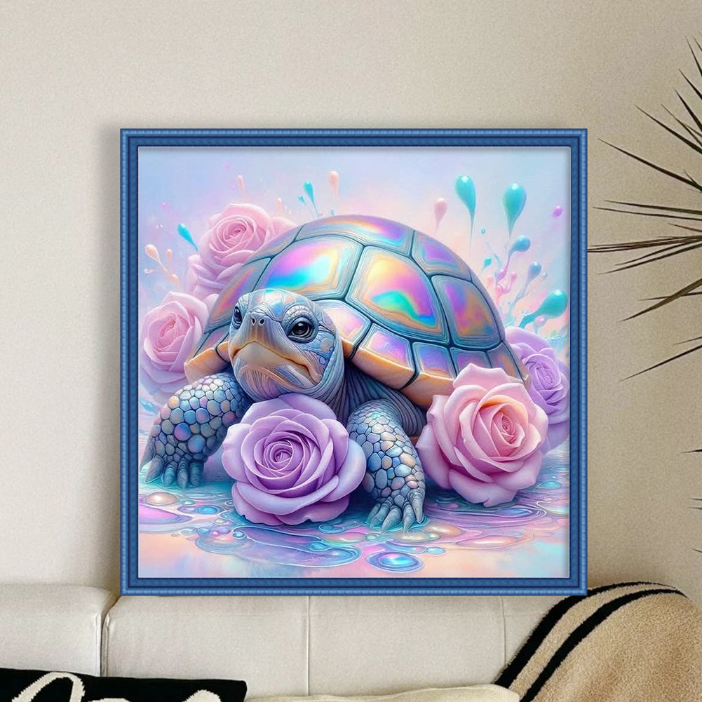 Colorful Turtle - 11CT Stamped Cross Stitch 40*40CM