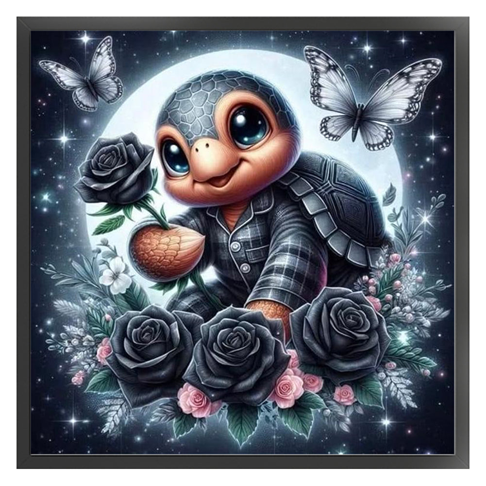 Rose Turtle - 11CT Stamped Cross Stitch 40*40CM