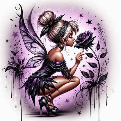 Rose Elf - 11CT Stamped Cross Stitch 45*45CM