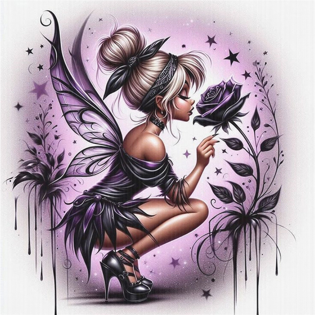 Rose Elf - 11CT Stamped Cross Stitch 45*45CM