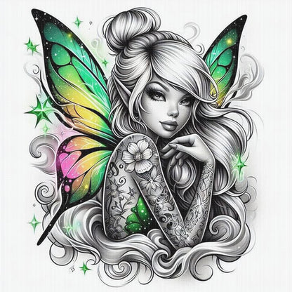 Butterfly Elf - 11CT Stamped Cross Stitch 45*45CM