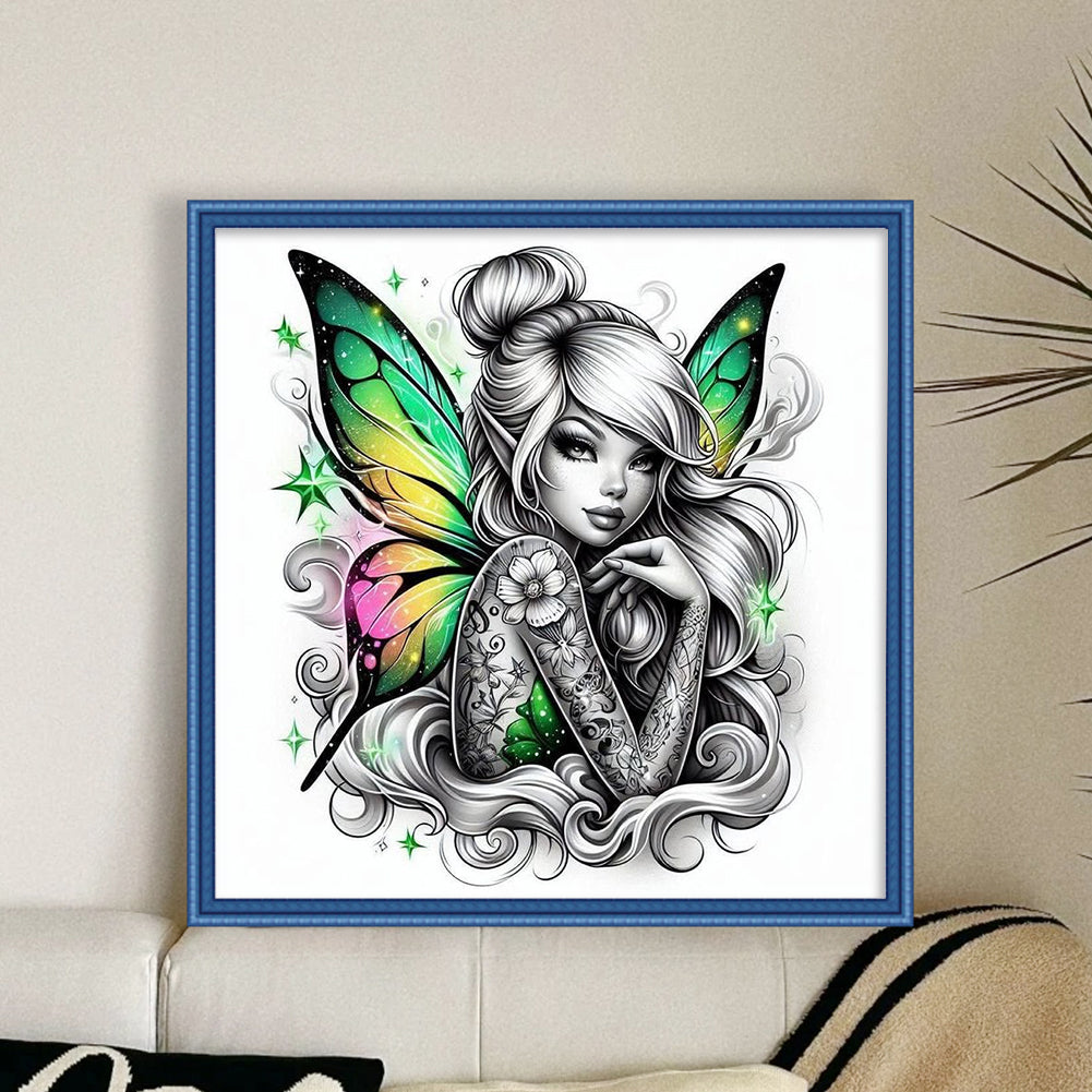 Butterfly Elf - 11CT Stamped Cross Stitch 45*45CM