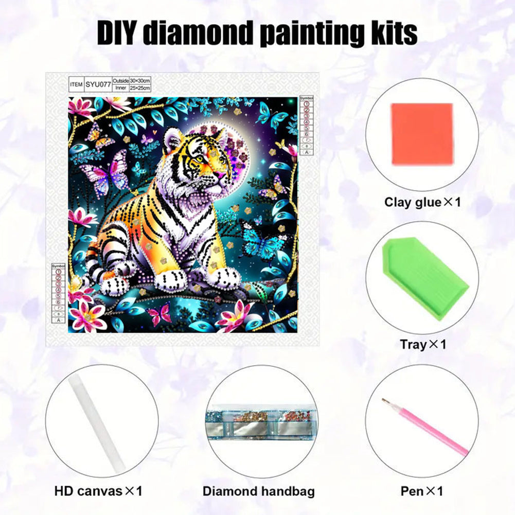 Tiger - Special Shaped Drill Diamond Painting 30*30CM