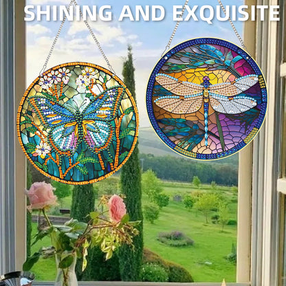 2pcs Animal Theme 2D Flat DIY Diamond Art Pendant Wall Decor for Home & Windows