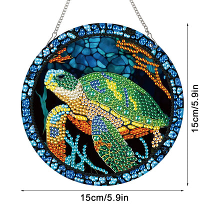 2pcs Animal Theme 2D Flat DIY Diamond Art Pendant Wall Decor for Home & Windows