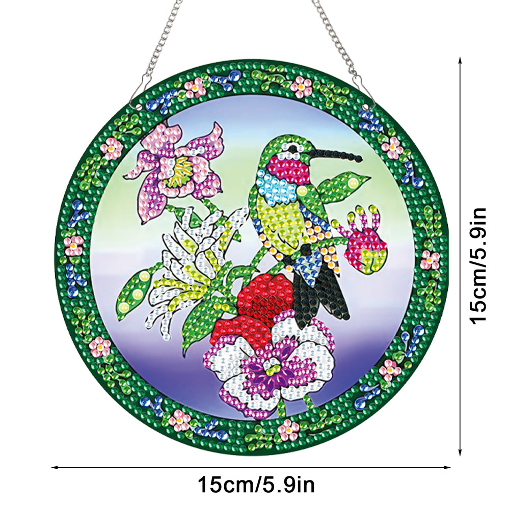 2pcs Animal Theme 2D Flat DIY Diamond Art Pendant Wall Decor for Home & Windows