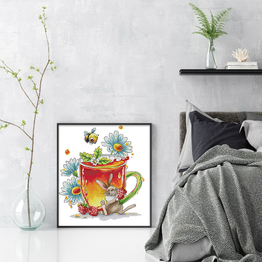 Delicious Juice - 14CT Stamped Cross Stitch 34*38CM (Joy Sunday)