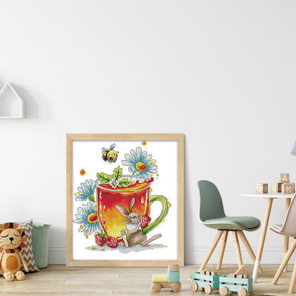 Delicious Juice - 14CT Stamped Cross Stitch 34*38CM (Joy Sunday)