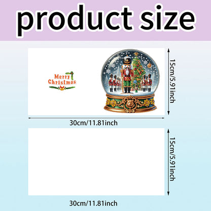 6PCS DIY Diamond Art Greeting Cards Xmas Designs for Festivals and Celebrations