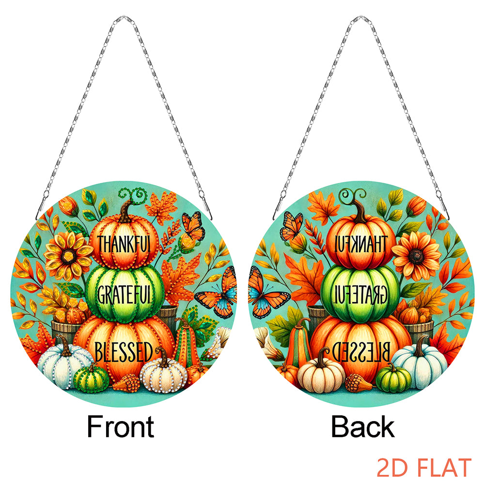 Fall Theme 2D Flat DIY Hanging Diamond Art Kits Wall Decor for Home & Windows