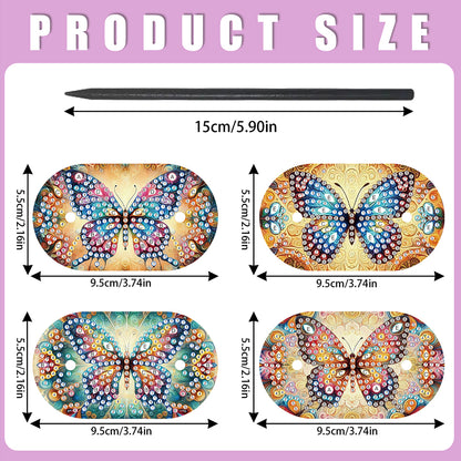 8Pcs DIY Diamond Painting Ellipse Hairpin Kits Diamond Embroidery Hairpins Kit