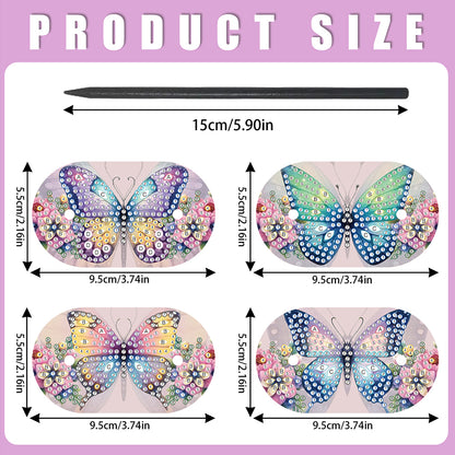 8Pcs DIY Diamond Painting Ellipse Hairpin Kits Diamond Embroidery Hairpins Kit