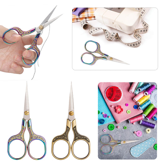 2Pcs Metal Craft Scissors Vintage Sewing Scissors for Fabric Sewing Gift (3)