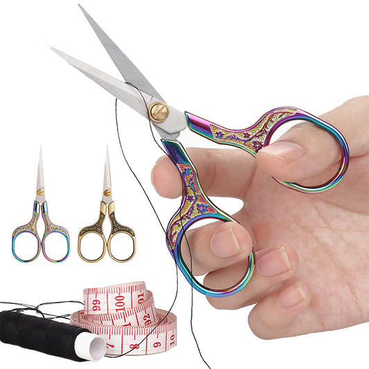 2Pcs Metal Craft Scissors Vintage Sewing Scissors for Fabric Sewing Gift (3)