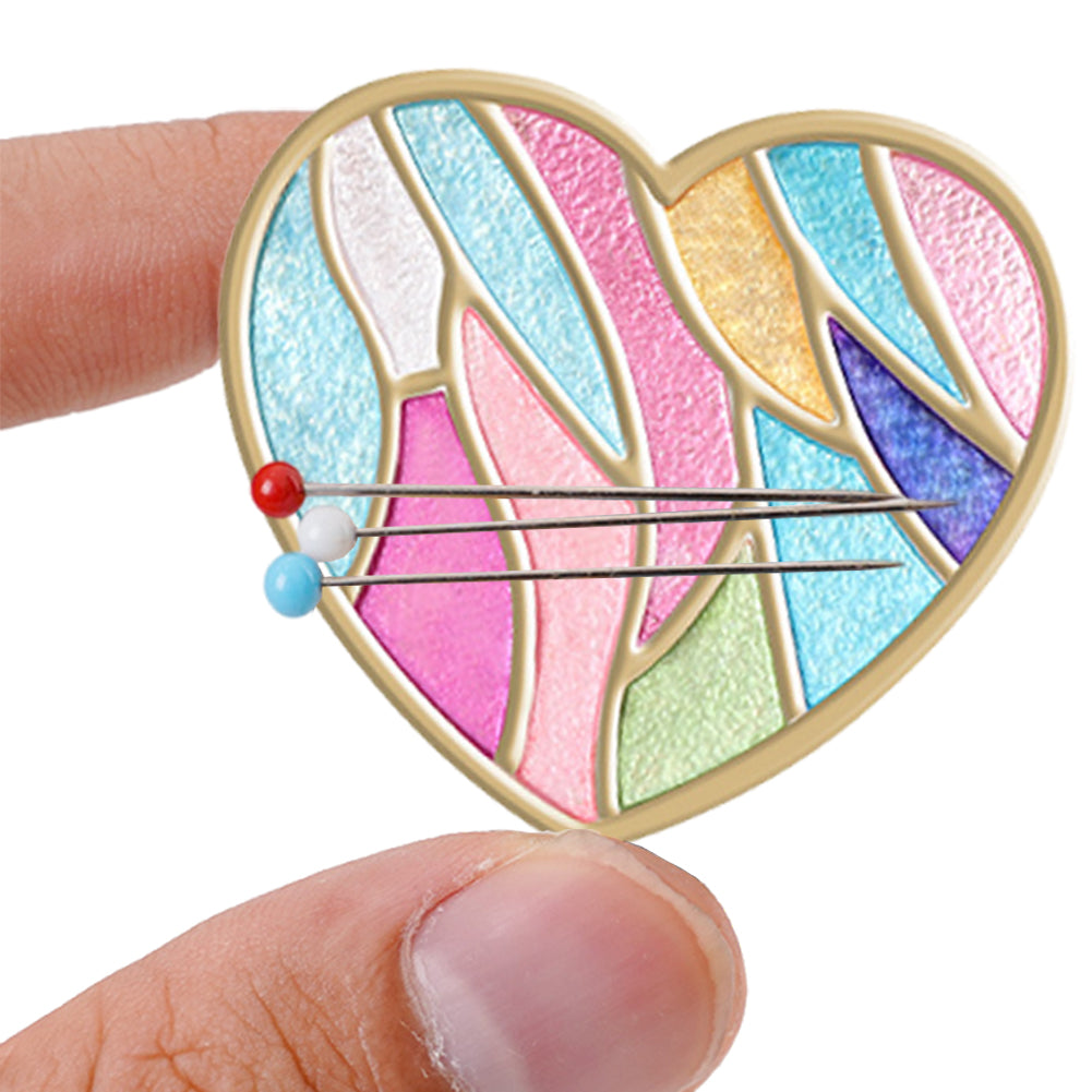 Cross Stitch Needle Minder Magnetic Needle Nanny for Fridge Decor (Heart)