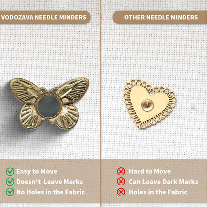 Cross Stitch Needle Minder Magnetic Needle Nanny for Fridge Decor (Butterfly)