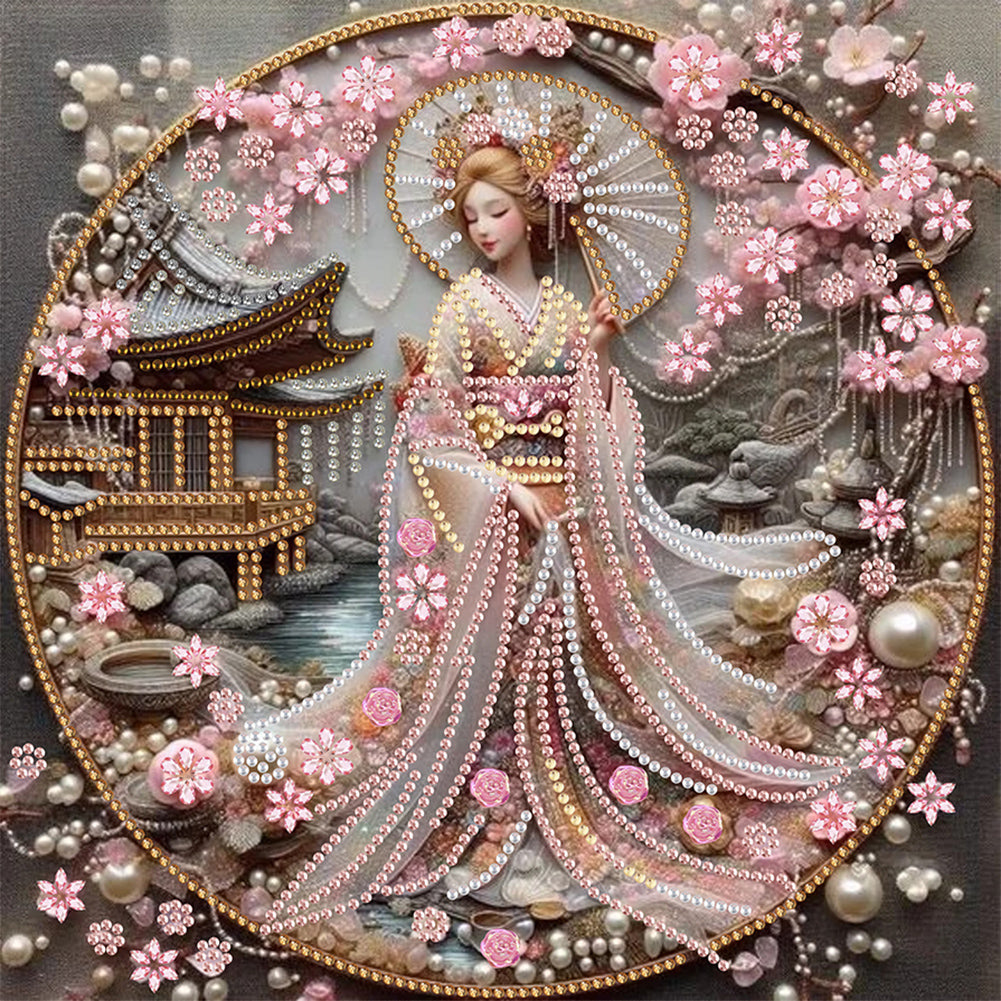Japanese Girl - Special Shaped Drill Diamond Painting 30*30CM