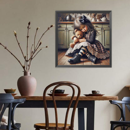 Cute Girl - Full Round Drill Diamond Painting 40*40CM