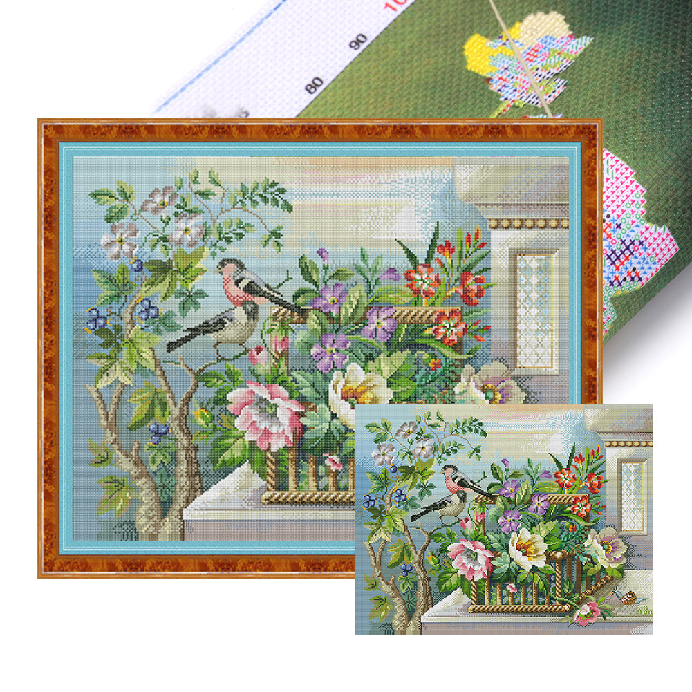 Happy Four - 14CT Stamped Cross Stitch 53*44CM (Joy Sunday)