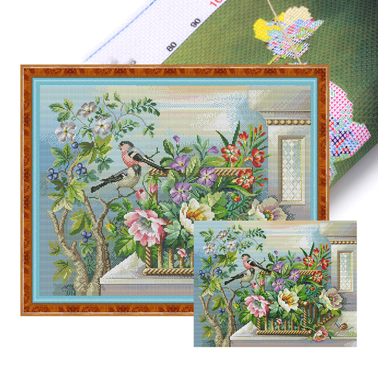 Happy Four - 14CT Stamped Cross Stitch 53*44CM (Joy Sunday)