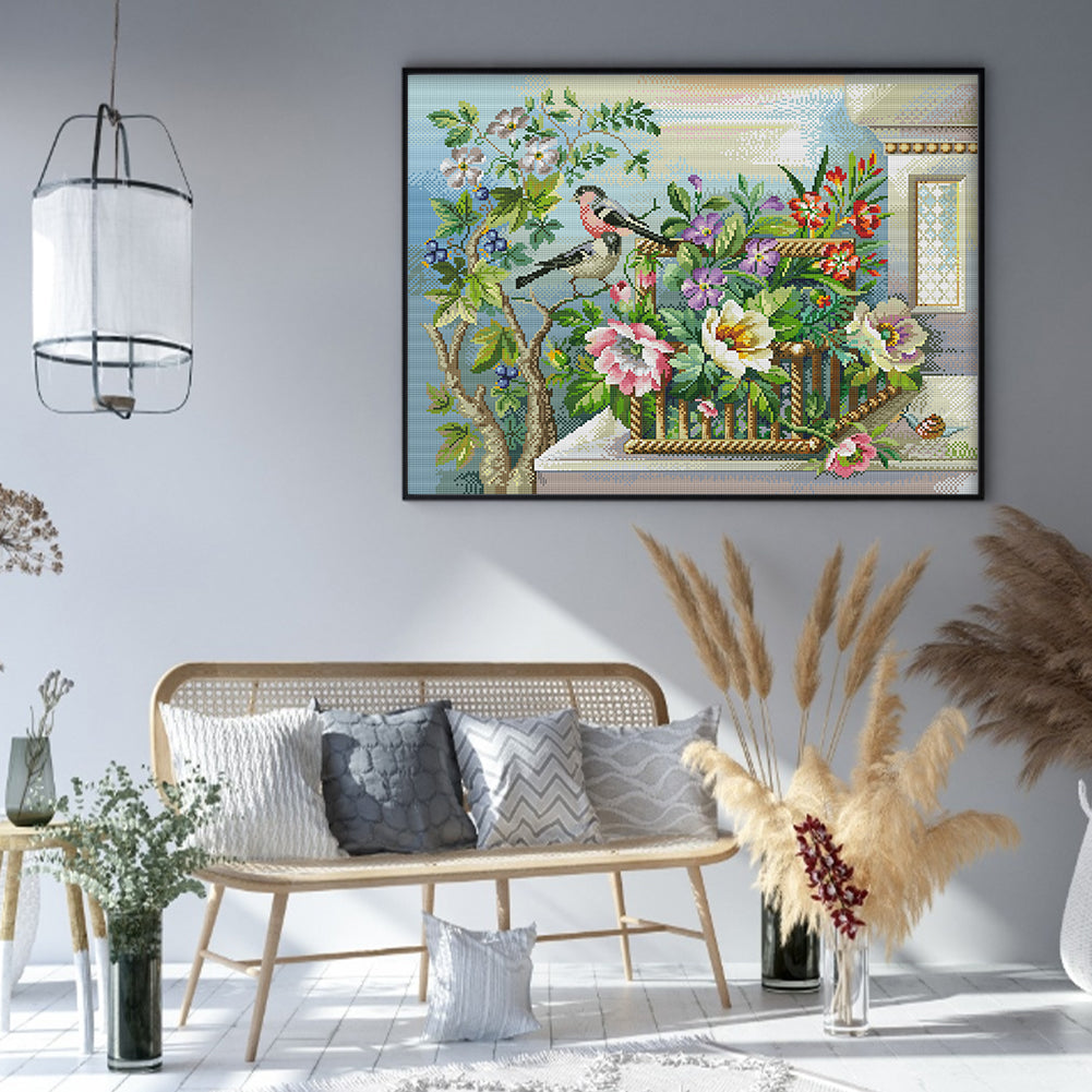 Happy Four - 14CT Stamped Cross Stitch 53*44CM (Joy Sunday)