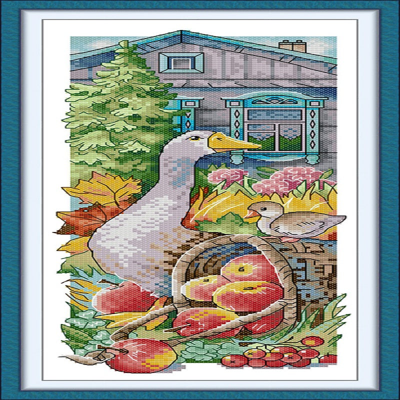 Rural Life - 14CT Stamped Cross Stitch 17*40CM (Joy Sunday)