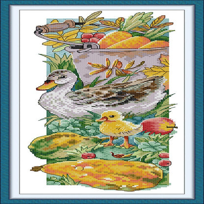Rural Life - 14CT Stamped Cross Stitch 19*40CM (Joy Sunday)